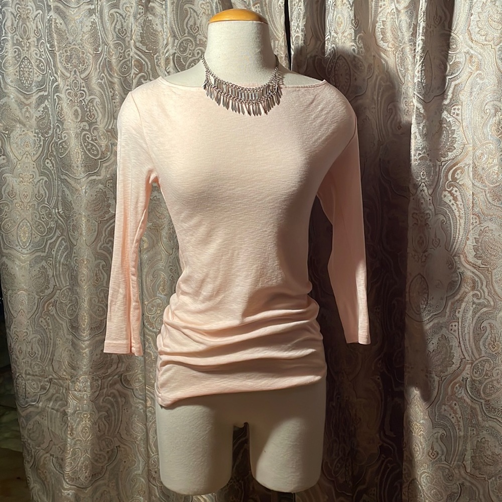 New with tags Michael stars three-quarter sleeve T-shirt in pink one size
